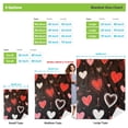 thumbnail image 6 of 1pc Vintage Style Valentine'S Day Heart Print Flannel Throw Blanket | Soft, Cozy, and Warm for Sofa, Bed, Office, Car, and Outdoor Use - All-Season Polyester Digital Print Cover, 250-300gsm, 6 of 6