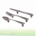 thumbnail image 3 of WHAMVOX 3pcs Zinc Alloy Handle Tableware Shape Silver Modern Style for Dresser, 3 of 8