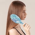 thumbnail image 3 of Watercolor Hair Styling Brush - Gentle Anti-Frizz Paddle Brush for Long Hair, Oval Body with Round-Tip Bristles, Tames Frizz & Prevents Hair Loss, Lightweight, 3 of 5