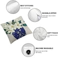 thumbnail image 4 of Awypu Blue and White Floral Pillow Cover Set of 2 Chinoiserie Porcelain Vase Grandmillennial Outdoor Spring Farmhouse Decorations Decorative Throw Pillows Cases White, 4 of 6