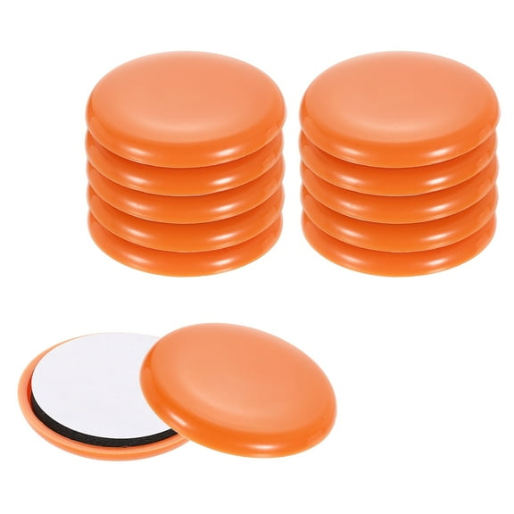 12Pack Furniture Sliders, 1-3/4 Inch Round Adhesive Furniture Moving Pad, Orange