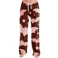 thumbnail image 4 of Womens Halloween Comfy Pajama Pants Pumpkin Print Casual Elastic Waist Pjs Lounge Pants, 4 of 6