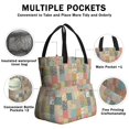 thumbnail image 3 of Pioneer Flower Floral Print Pattern Drawstring Lunch Bag Women - Drawstring Lunch Bag Insulated for Work Office - Stain-Resistant Large Lunchbags for Women with Multi-Pockets, 3 of 6
