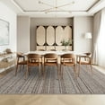 thumbnail image 2 of FairOnly 9'x12'Modern Striped Machine Washable Non Slip Area Rug for Bedroom Ultra Thin&Soft Low Pile Indoor Rug for Living Room Kitchen Dinning Room,Camel, 2 of 7