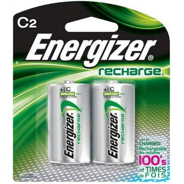 Energizer Rechargeable 2500mAh C Batteries, 2-Pack #NH35BP2