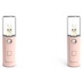 thumbnail image 3 of Ounissouiy Pulverizador de niebla hidratante portátil Adorable para la cara, vaporizador de 30ml, humidificador, atomizador para acampar en la Typ 1 Rosa 2Conjunto, 3 of 6