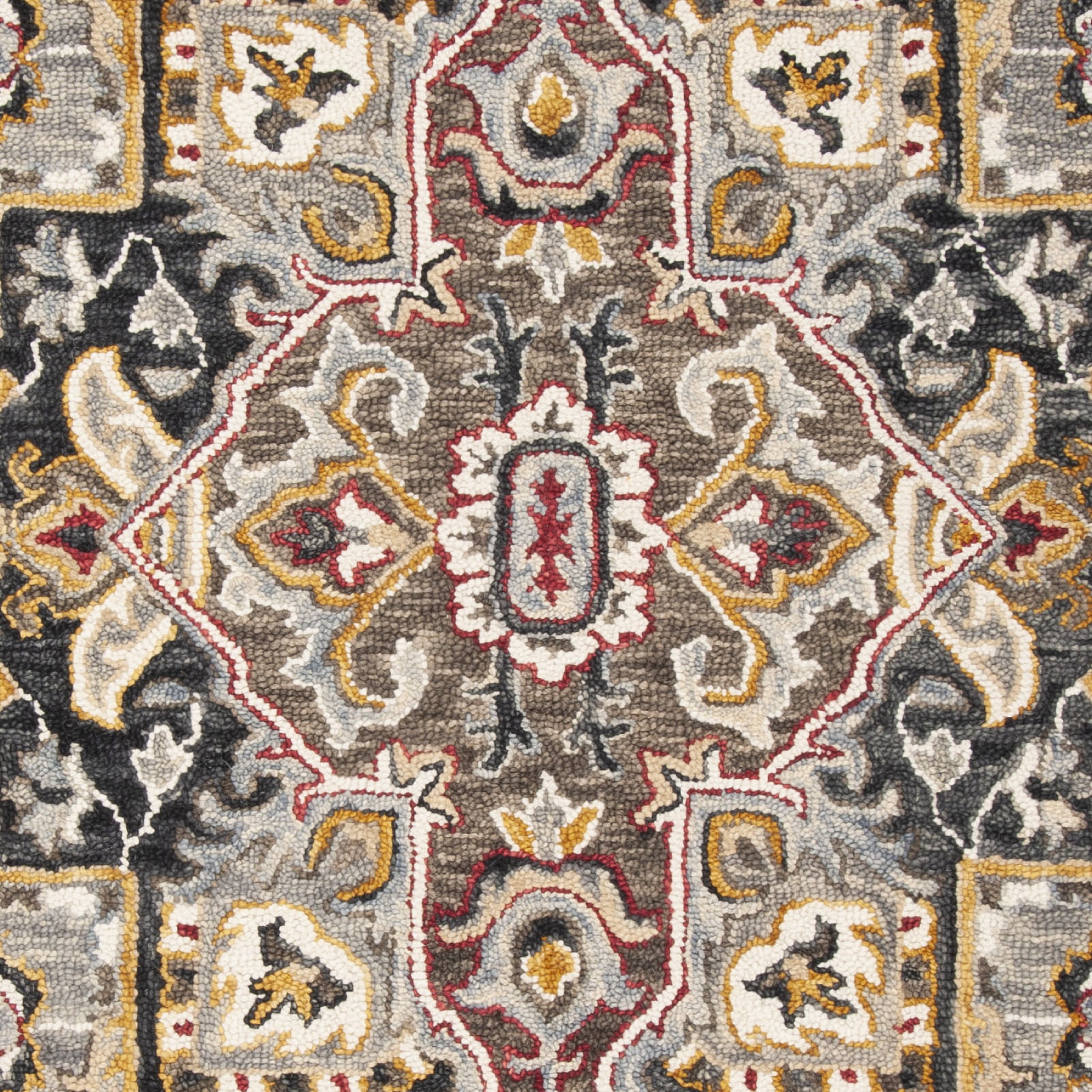 SAFAVIEH Aspen Eilish Oriental Wool Area Rug, Grey/Charcoal, 4' x 6'
