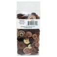 thumbnail image 6 of Gwen Studios Plastic Sewing Buttons Value Pack, 3.5 oz., Assorted Sizes, Brown, 6 of 6