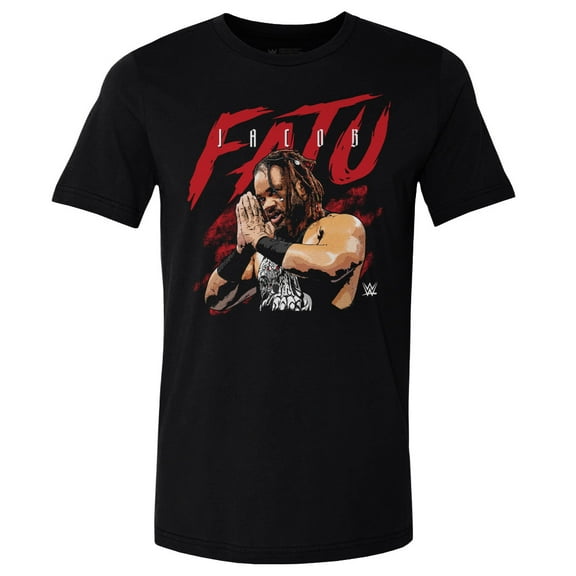 Men's 500 Level Black Jacob Fatu Name Grunge T-Shirt