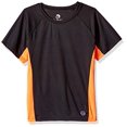 thumbnail image 1 of Jr. Swim Boys' Color Block UPF 50+ Swim Tee, Black/Orange, 2T, 1 of 2