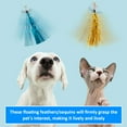thumbnail image 2 of 10 Pcs Cat Toys Set Cat Wand Toys Interactive Cat Feather Wand 39inch Retractable Cat Wand Toy with Cat Feather Toys Telescopic Cat Fishing Pole Toy Cat Teaser Toy for Cats Play Exercise, 2 of 9