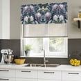 thumbnail image 4 of Flower Plant Curtain Valances for Windows, Kitchen Valance Window Treatments Panel 2 Pack, Vintage Floral Nature Watercolor Palm Leaf Rod Pocket Short Curtains for Bathroom Bedroom 42 x 18 Inch, 4 of 8