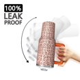 thumbnail image 3 of Leopard Print 40oz Tumbler– Stainless Steel Insulated Tumbler with Handle and Straw, Large Capacity Travel Cup for Hot & Cold Drinks, 3 of 6