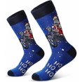 thumbnail image 1 of SATINIOR Men Holiday Socks Colorful Unisex Xmas Socks Stylish Patterned Sock Men Festive Present Socks, 1 of 4
