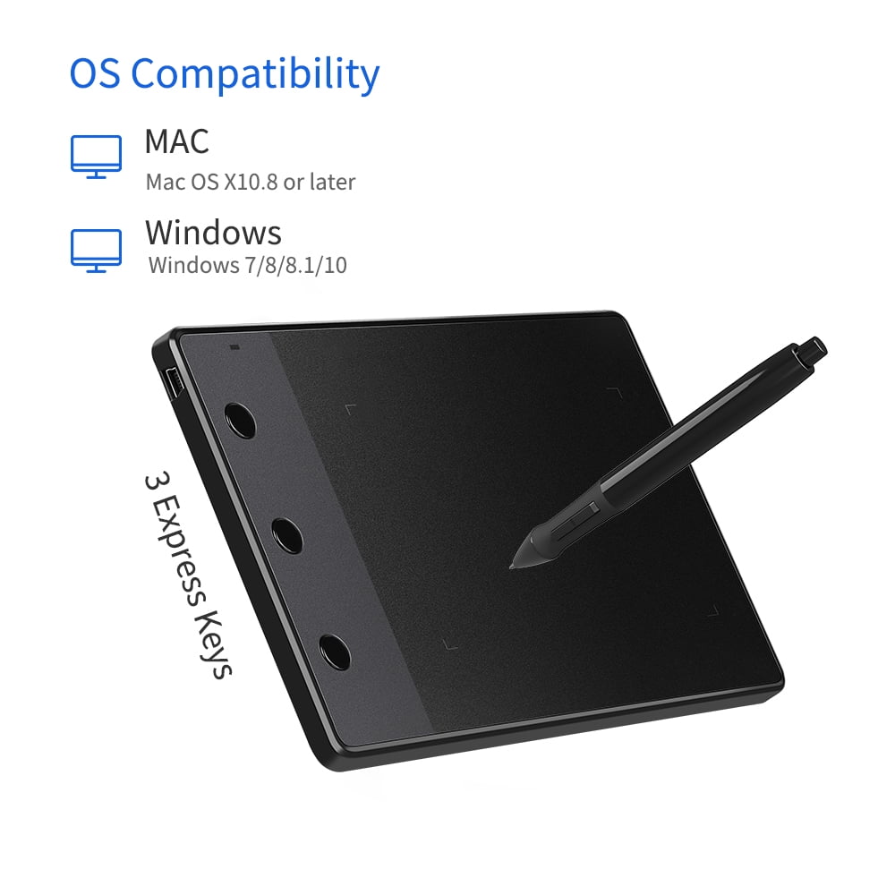 rod tro Under ~ Huion H420 4x2.23 Inch Professional Graphics Drawing Tablet Signature Pad  Board with 3 Shortcut Keys 2048 Levels Pressure Compatible with Windows  7810 & OS for Drawing Teaching Signature On - Walmart.com