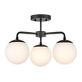 thumbnail image 6 of 84203BK Lark Julep - 15W 3 LED Medium Semi-Flush Mount In Modern-12.75 Inches Tall and 20 Inches Wide-Black Finish, 6 of 11