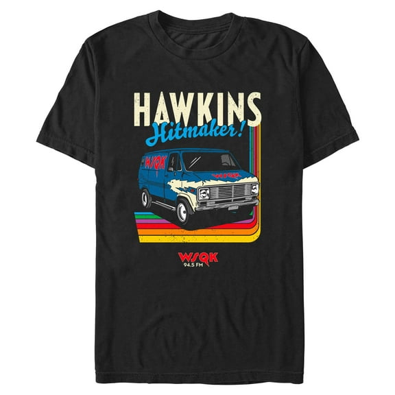 Netflix Men's Stranger Things Colorful Vintage Hawkins Hitmaker T Shirt