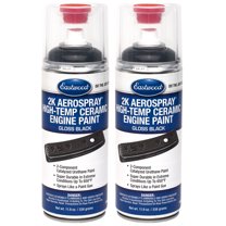 Eastwood 2K Aerospray High Temperature Ceramic Engine Gloss Black Paint 12 oz 2 Pack