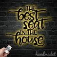 thumbnail image 2 of Handmadetneonsign Custom The Best Seat In The House Metal Sign Wall Art LED Light -Bathroom Decor, 2 of 5