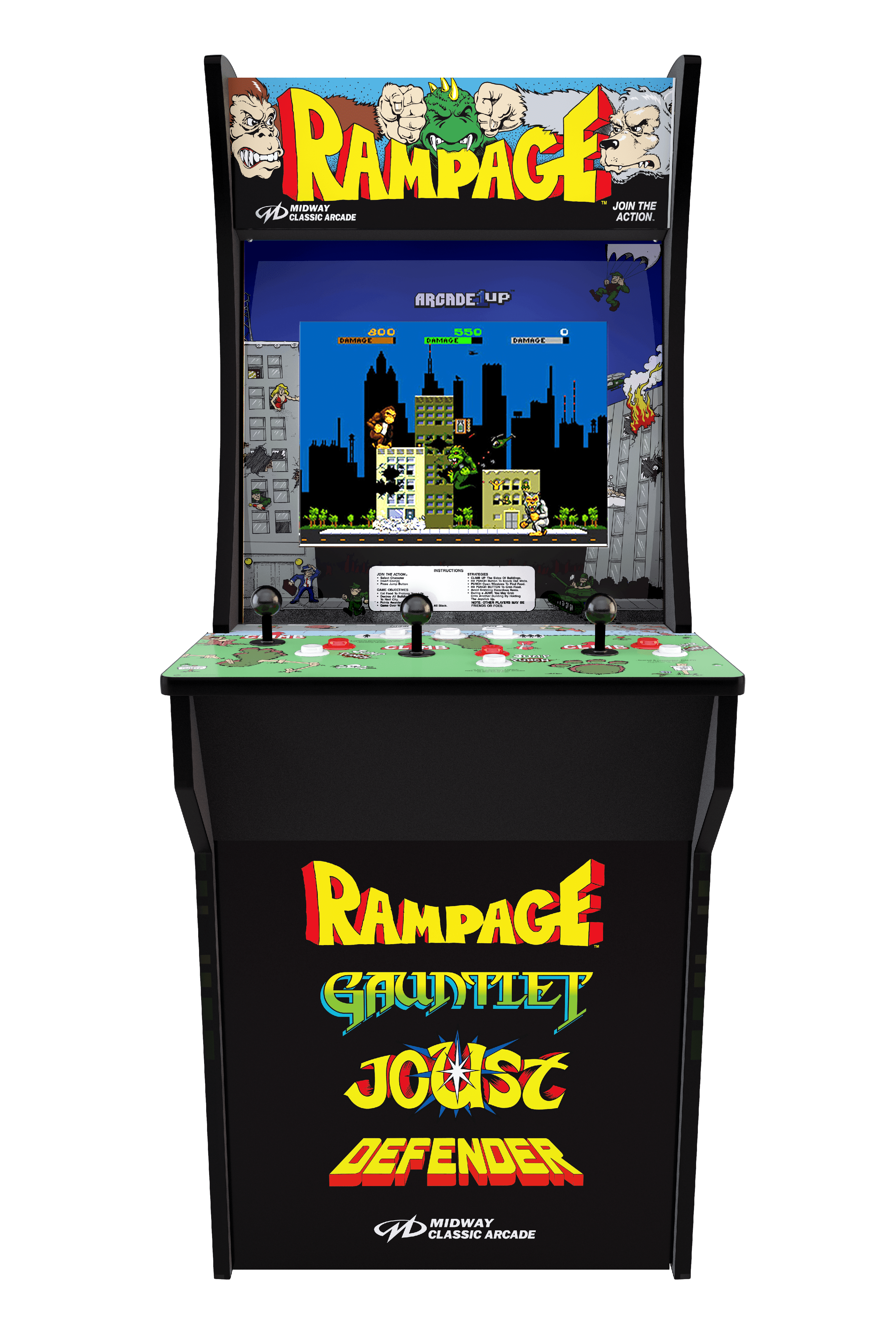 Rampage Arcade Machine Arcade1up 4ft Walmart Com Walmart Com