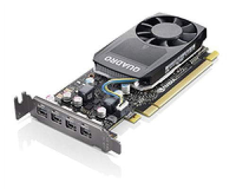 NVIDIA Quadro P620 - Graphics card - Quadro P620 - 2 GB GDDR5 low profile - 4 x Mini DisplayPort - for ThinkStation P320 30BJ (SFF), 30BK (SFF), 30BS (SFF); P330 30C7 (SFF), 30C8 (SFF), 30CA (SFF); P330 (2nd Gen) 30D2 (SFF), 30D4 (SFF)