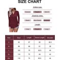 thumbnail image 2 of T-Shirt-Summer, Women's Solid Color V-Neck Pullover Button Long Sleeve,Brown, 2 of 7