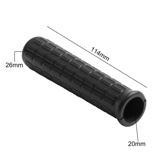 4Pcs Wheelbarrow Rubber Handles, Round Tubes Black Replacement Handles 114 X 20Mm