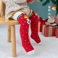 thumbnail image 2 of Generic Clearance Kids Socks Girls Boy Knee High Cartoon Socks Toddler Kid Unisex Warm Thick Cotton Socks Santa Christmas Socks Long Stockings for Personality Leisure (One Size,White), 2 of 4