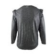 thumbnail image 2 of MICHAEL KORS Womens Gray Long Sleeve Jewel Neck Top Plus Size: 1X, 2 of 2