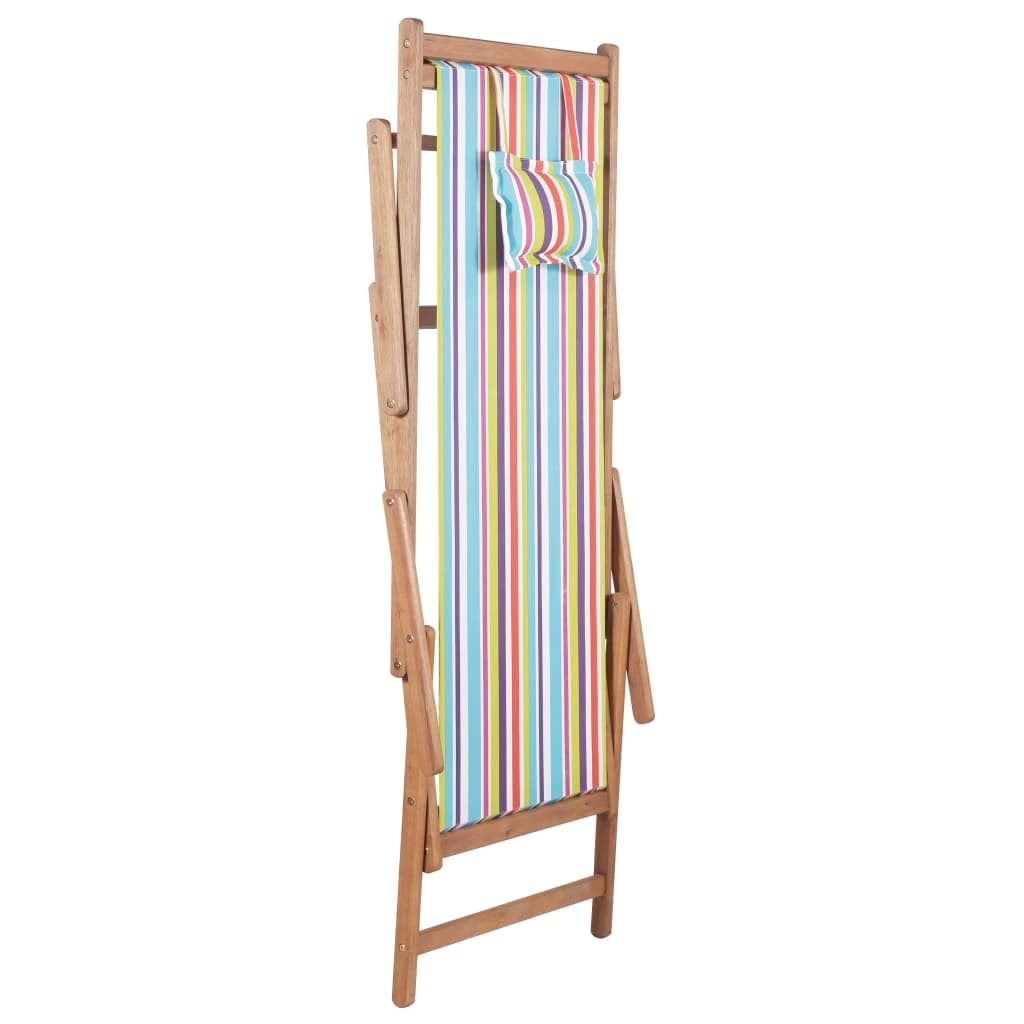 Lowestbest Folding Beach Chair, Fabric and Wooden Frame Multicolor Outdoor Seat Lounge Lowestbest Folding Beach Chair, Fabric and Wooden Frame Multicolor Outdoor Seat Lounge