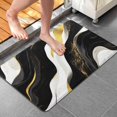 thumbnail image 4 of Black and Gold Marble Layered Waves Pattern Bathroom Rugs Mat,Non Slip Microfiber Bathroom Rug,Rubber Backing,Soft Bathroom Mats for Bathroom Floor,Tub and Shower,20x32in(50x80cm), 4 of 5