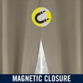 thumbnail image 6 of Sun Zero Prescott 2-pack Herringbone Magnetic Closure 100% Blackout Rod Pocket Curtain Panel Pair, 37"W x 63"L, Dark Beige, 6 of 10