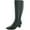 Black, variant on Naturalizer Womens Melanie Leather Zip Up Knee-High Boots Black 8.5 Wide (C,D,W)