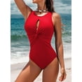 thumbnail image 2 of Charmo Womens High Neck One Piece Bathing Suits Open Back Swimsuits Monokini, 2 of 6