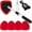 Red, variant on 7pcs Windshield Cleaner Tool Car Window Cleaning Wash Kit with 4 Reusable Microfiber Pads 1 Spray Bottle and Extendable Handle Auto Glass Wiper Kit,Pink