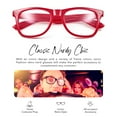 thumbnail image 5 of Clear Lens Non-Prescription Retro Nerd Glasses for Men Women Costume Cosplay Pretend Fake Eyewear, 5 of 6