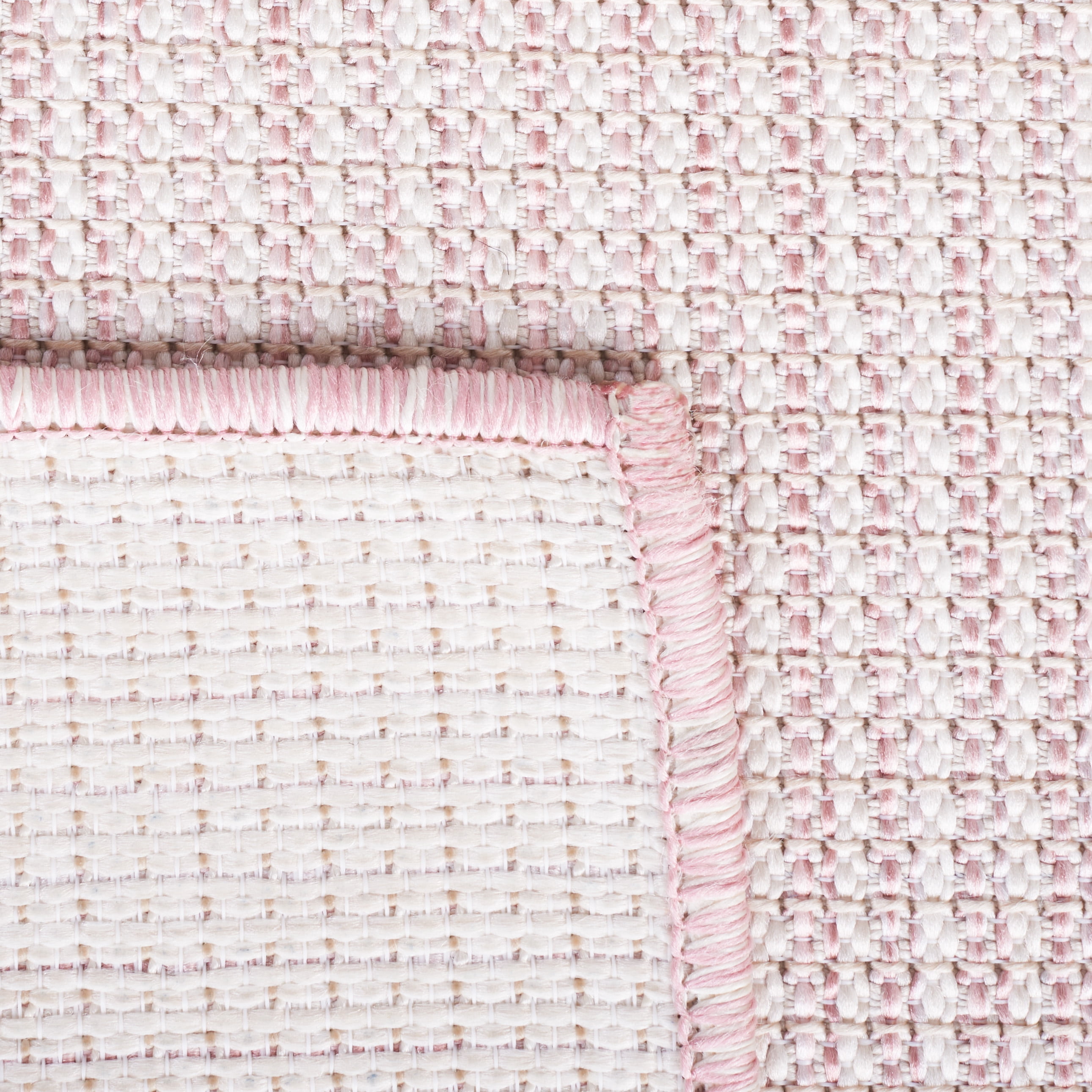 SAFAVIEH Martha Stewart Hampton Solid Indoor/Outdoor Runner Rug, Beige/Pink, 2' x 9'