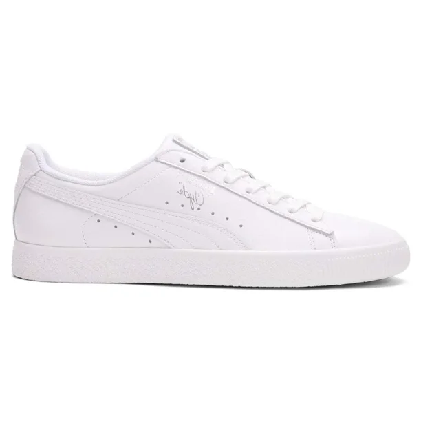 PU & MA Clyde Core Foil Lace Up Mens White Sneakers Casual Shoes 36466905