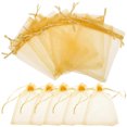 thumbnail image 1 of WRITWAA 100Pcs Candy Packing Bags Organza Drawstring Bags for Baby Showers, 1 of 5