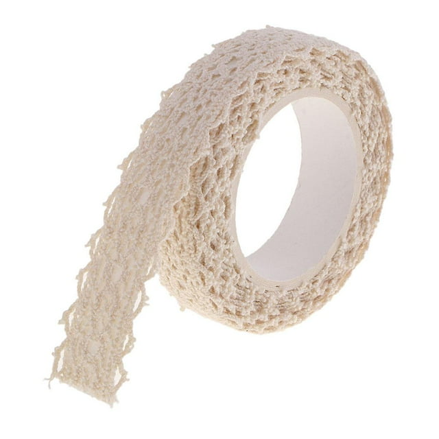 Cinta adhesiva autoadhesiva de la cinta de la decoración del cordón de la tela beige Zulema Cinta decorativa de encaje de tela