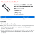 thumbnail image 2 of Front Sway Bar Link Kit - Compatible with 1993 Jeep Grand Wagoneer Base, 2 of 2
