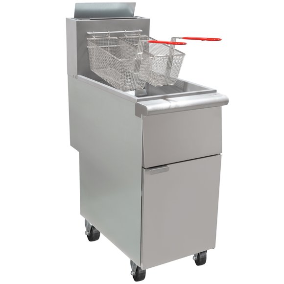 5O7O 5GF4-N-C Gas Fryer - (1) 50 lb Vat, Floor Model, Natural Gas