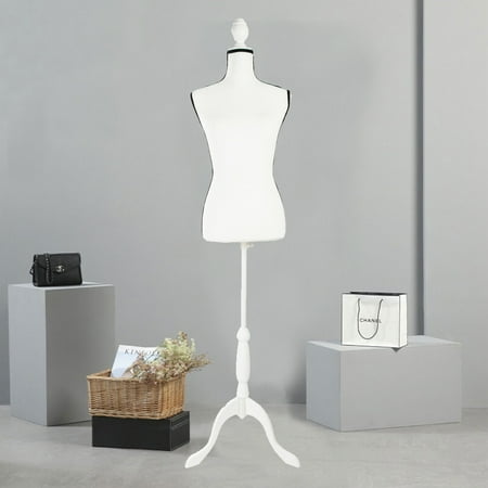 - Ktaxon Fiberglass Female Sewing Mannequin Torso Dress Form Display W/ White Tripod Stand Designer