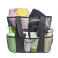 thumbnail image 6 of Cheers.US Large Beach Bags Portable Multifunctional Summer Beach Toy Mesh Tote Bag Food Net Storage Bag for Camping Green, 6 of 7