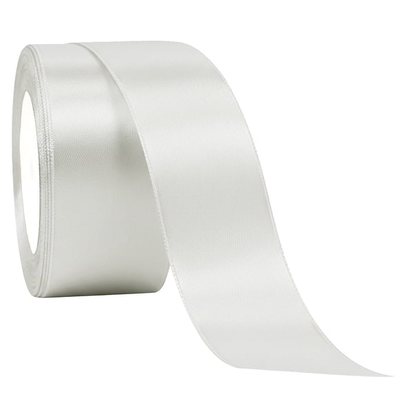 allydrew 1.5 Inch x 25 Yards Satin Ribbon for Gift Wrapping, Weddings, Floral Bouquets, Bow Making, Party Decorations, DIY Crafts, White