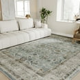 thumbnail image 1 of SIXHOME Tapis Vintage Vert à Motif Floral 5'x7', Tapis Antidérapant Lavable pour Salon, Chambre Ou Salle de Jeux – Tapis de Sol Intérieur Doux, 1 of 7