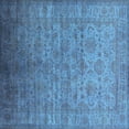thumbnail image 1 of Ahgly Company Indoor Square Oriental Light Blue Industrial Area Rugs, 7' Square, 1 of 4