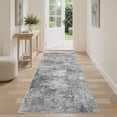 thumbnail image 3 of UERMEI 3x8 Runner Washable Area Rugs for Living Room, Modern Abstract Printed Rug, Vacuum-Friendly, Non Slip Indoor Rug for Bedroom Entryway Home Decor Carpet, Gray, 3 of 7