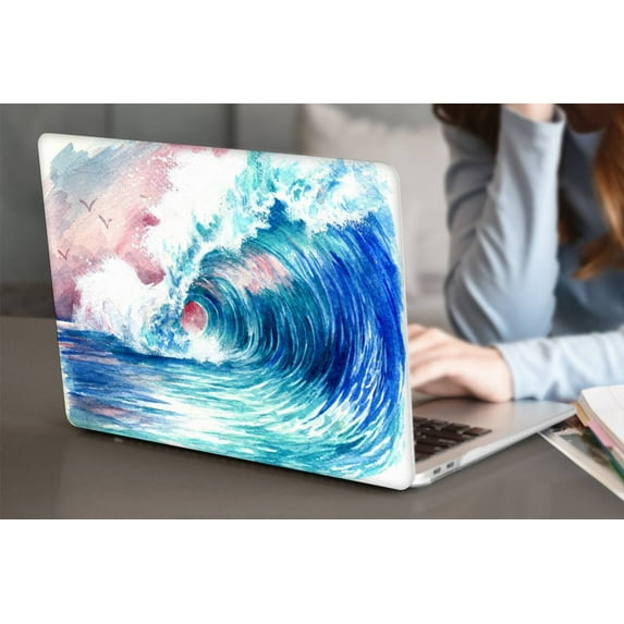 KSK KAISHEK Hard Shell Cover for 2022.0 Rel. MacBook Air 13.6" with Retina Display Touch ID Type C Model: A2681 Landscape 122 + Black Keyboard Cover
