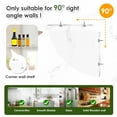 Acrylic Corner Shower Caddy Shelf 2 Pack, Adhesive Wall Mounted